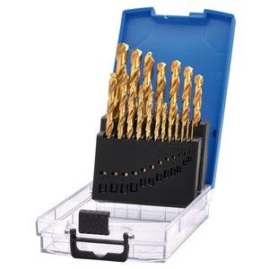 08885 Draper HSS Titanium Nitride Coated Drill Bit Set (19 Piece) DBTS2 HSS Cobalt Drill Bits Professional Trade DIY Workshop Garage Use