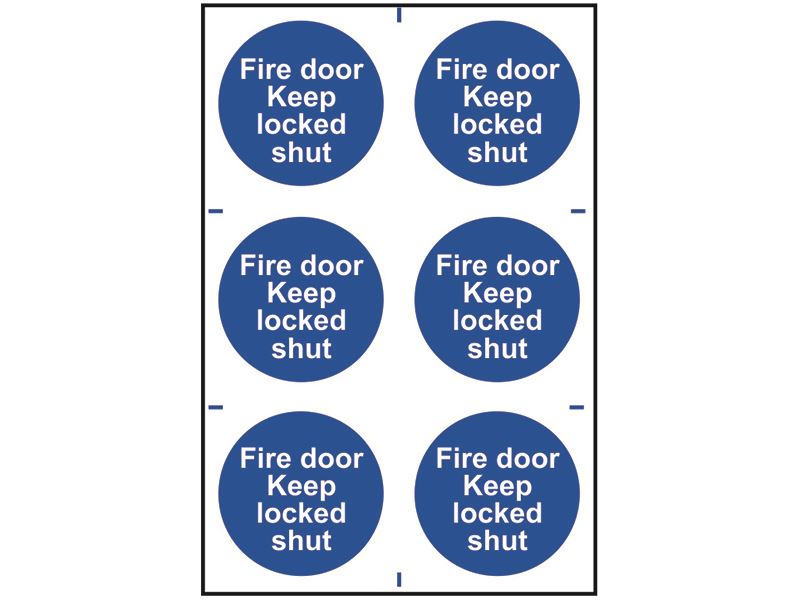 Scan SCA0153 Fire Door Keep Locked Shut - PVC 200 x 300mm |