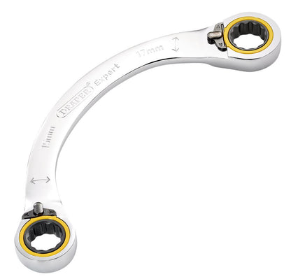 Draper 15X17MM HALF MOON RATCHET SPAN 03936 HI-TORQÂ® Double Ring Ratchet Half Moon Spanners