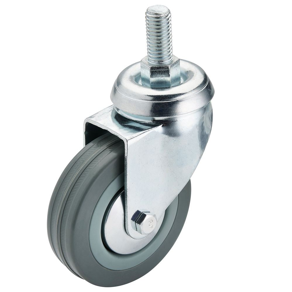 Draper RUBBER CASTOR BOLT-75MM DIA 65475 Rubber Wheeled Swivel Bolt Castors
