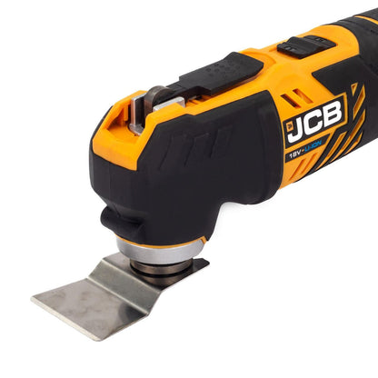 JCB 21-18TPKMT-5 Power Tool Kit 18V Brushless Combi Drill Impact Driver Multi Tool 2x 5.0Ah Super Fast Charger 26in Wheeled Bag Cordless Tool Kit