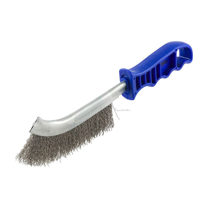 TIMCO Blue Handle Wire Brush S/Steel 255mm Blue Pack 1