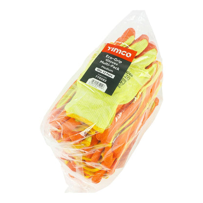 TIMCO Eco Glove Latex Crinkle Bulk Medium Pack 12