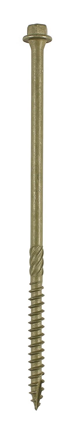 TIMCO Hex Head Timber Construction Screws 6.7mm Exterior Green – Various Lengths and Pack Sizes for Landscaping, Timber Framing and Structural Timber Fixing