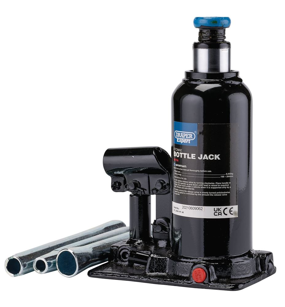 Draper 8 TONNE BOTTLE JACK 99768 99768 Hydraulic Bottle Jacks