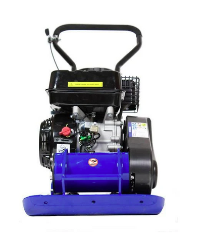 Hyundai HYCP6570 196cc Petrol Plate Compactor / Wacker Plate 60kg with Wheel Kit, Paving Pad & 250 mm Compaction Depth