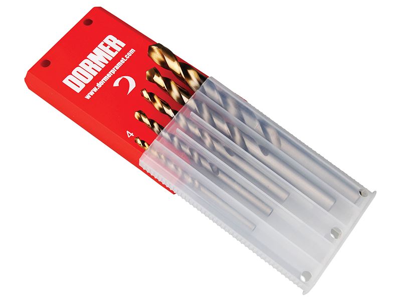 Dormer A08910 A08910 Set A002 HSS TiN Coated Jobber Drill Set of 5 4.0-10.0