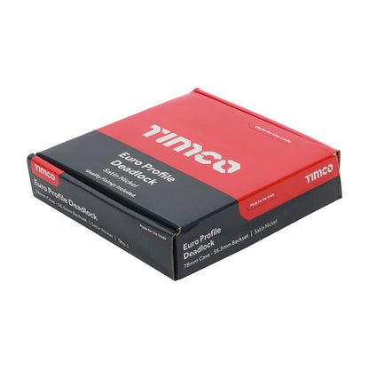 TIMCO Euro Deadlock Sat. Nickel 78mm Pack 1