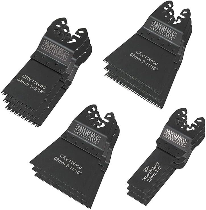 Faithfull FAIMFKIT12 Multi-Function Tool Blade Set, 12 Piece |