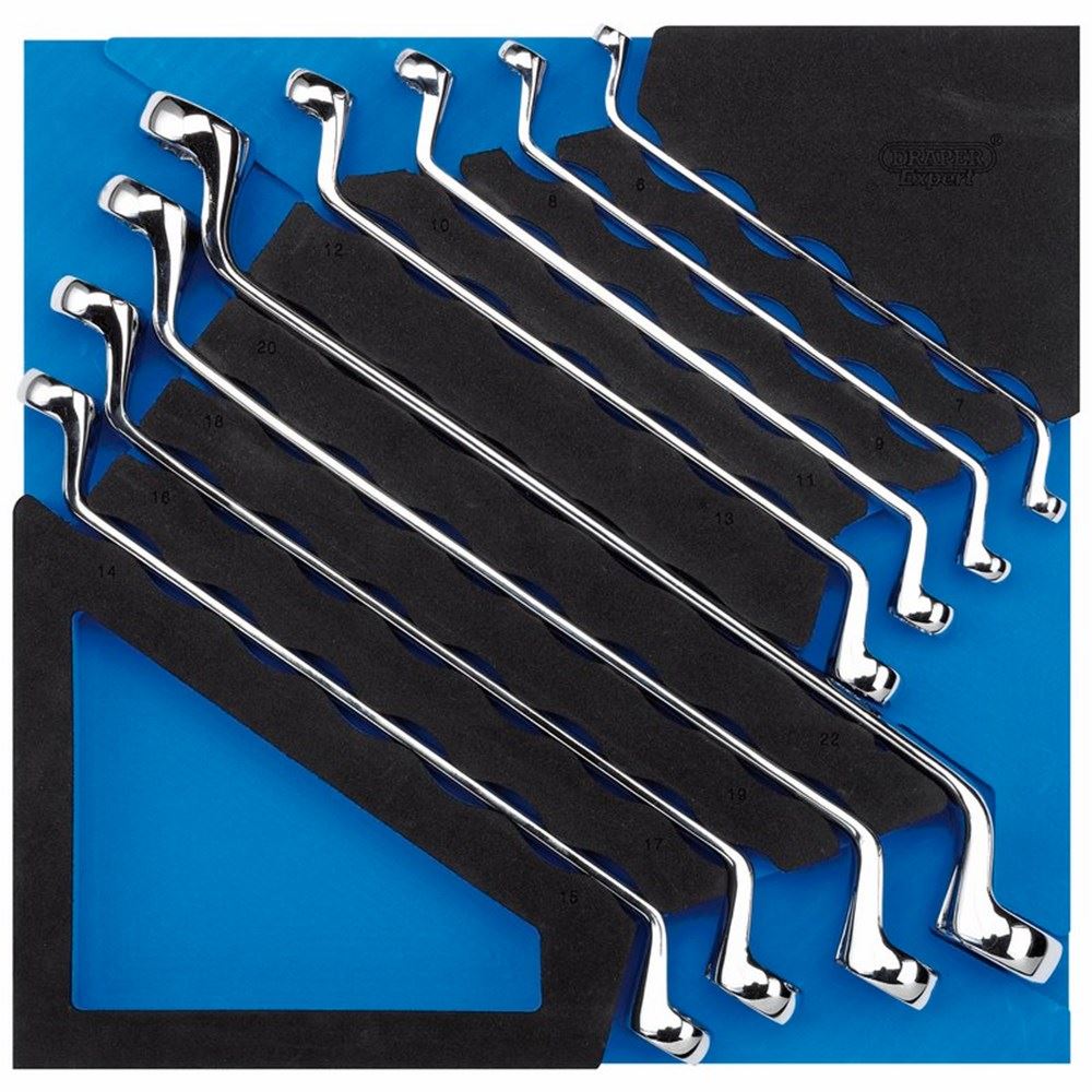 Draper 8PC METRIC RING SPANNER SET 63523 Ring Spanner Set in 1/2 Drawer EVA Insert Tray (8 Piece)