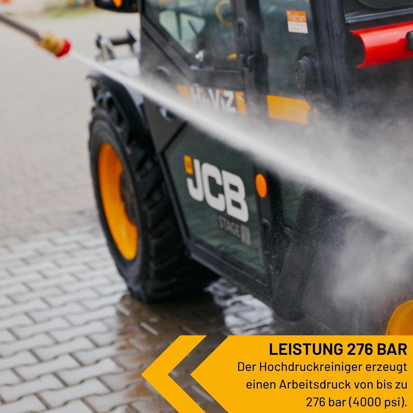 JCB Petrol Pressure Washer 4000 PSI 276 Bar 15HP Triplex AR Pump