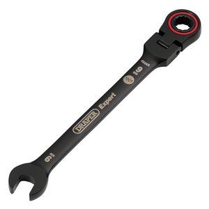 Draper 9MM FLEX HEAD RATCHET SPANNER 03915 HI-TORQÂ® Metric Flexible Head Ratchet Combination Spanners, Black