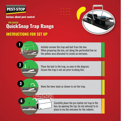 Pest Stop Pre-Baited Ready to use Quick-Snap Mouse Trap