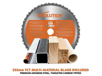 EVL R255SMS+ Pro Multi-Material Sliding Mitre Saw 255mm 2000W 240V