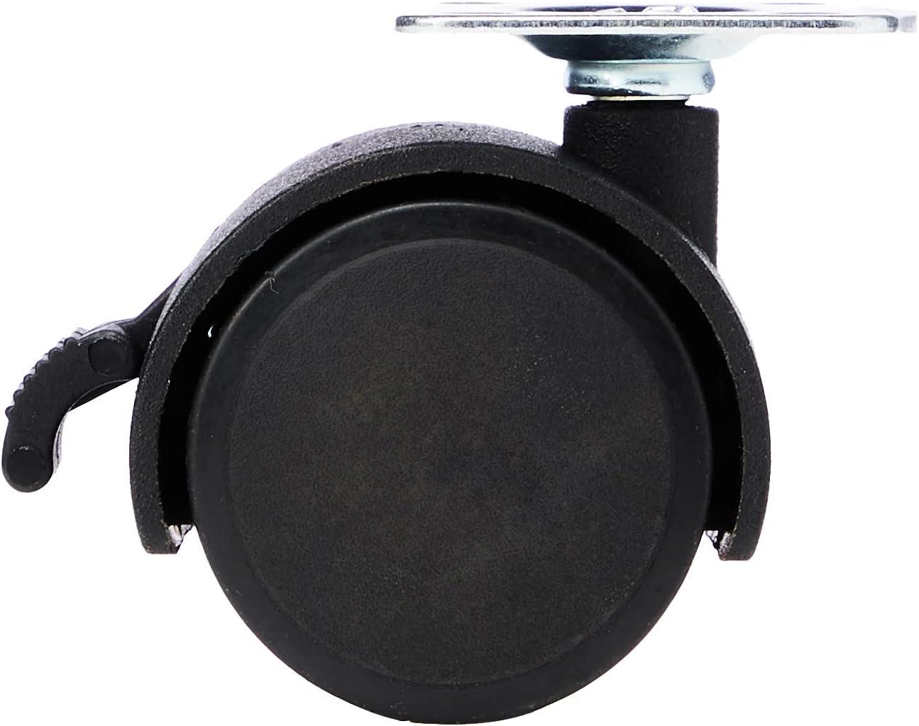 DRAPER 65463 - 40mm Dia. Twin Nylon Castor with Brake - S.W.L 25Kg