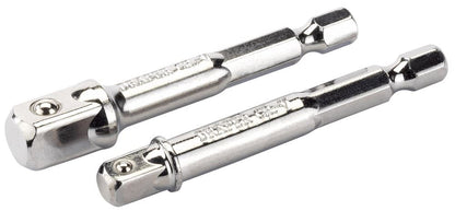 Draper BIT COUPLER SET 1/4& 3/8 SQ. 50087 1/4" Hex. Socket Drive Adaptor Set, 1 x 1/4" Sq. Dr., 1 x 3/8" Sq. Dr.