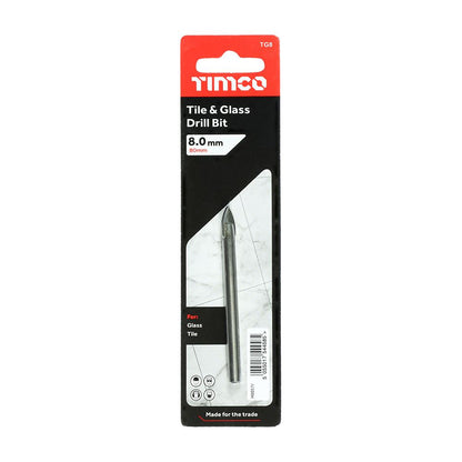 TIMCO Arrow Head Tile & Glass Bit 8.0mm Pack 1