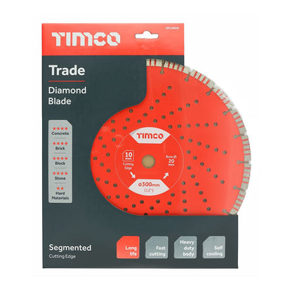 TIMCO Trade Diamond Blade Seg 300 x 20.0 Pack 1