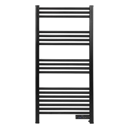 Baridi DH371 Electric Heated Towel Rail 1085 x 535mm with LED Display - Black | 425W, 230V - 50HZ, Overheat Protection | LED temperature display.