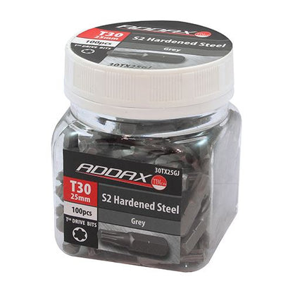TIMCO TX Drive Driver Bit - S2 Grey TX30 x 25 Grey Pack 100