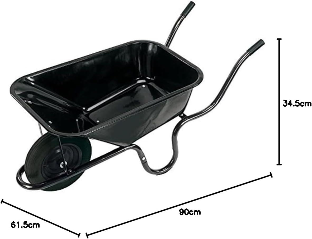 Draper CONTRACTORS WHEELBARROW 85L HD 82755 82755 Metal Tray Contractors Wheelbarrow, 85L