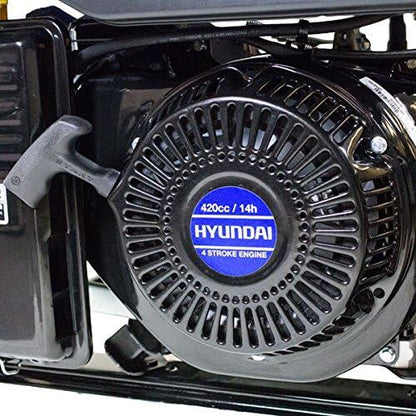 Hyundai HY9000LEK-2 Petrol Generator 7kW 8.75kVA Recoil Electric Start Portable Site Power Backup Power Portable Backup Site Power