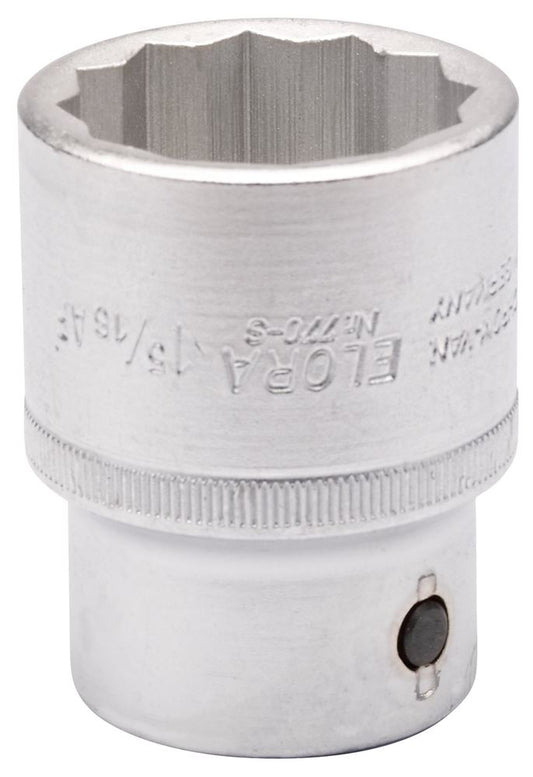 00525 Elora Elora Bi-Hexagon Socket, 1.5/16 3/4 Sq. Dr. 770-SA 1.5/16 3/4 Sockets Professional Trade DIY Workshop Garage Use
