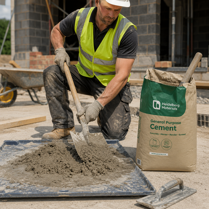 Heidelberg Materials General Purpose Cement 25kg – CEM II for Concrete, Mortar, Render & Screed