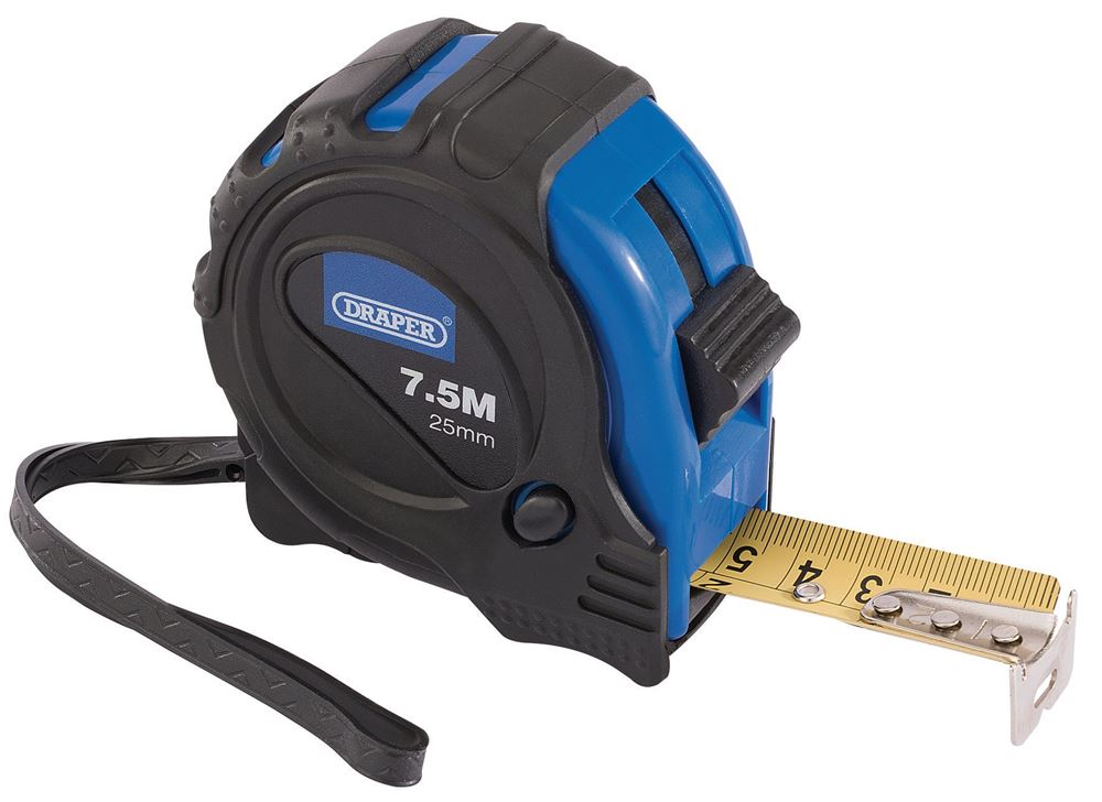 75300 Draper Measuring Tape, 7.5m/25ft x 25mm EMTG Tape Measure Tape Measures Professional Trade DIY Workshop Garage Use