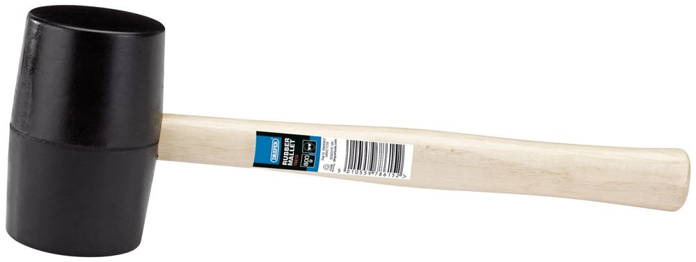 Draper RUBBER MALLET 800G 78615 Hardwood Shaft Rubber Mallets