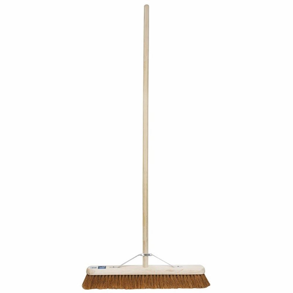 01088 Draper Soft Coco Platform Broom, 600mm PBRM/COCOE Brushes and Brooms Professional Trade DIY Workshop Garage Use