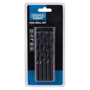 Draper 9.5MM HSS TWIST DRILL BOX 10 38816 Metric HSS Drill Bits (Pack of 10 or 5)