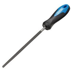 Draper 150MM ROUND FILE & HANDLE 00012 Soft Grip Engineer's Files and Rasps