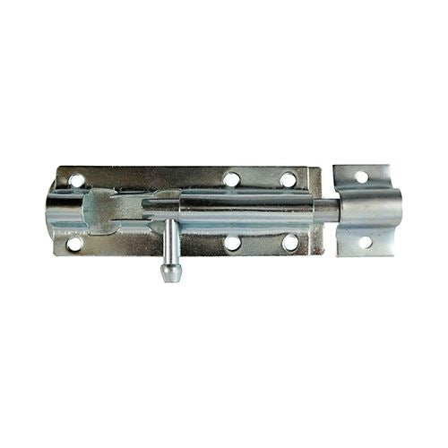 TIMCO Straight Tower Bolt Zinc 8" Silver Pack 1