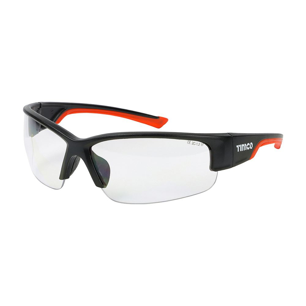 TIMCO Premium Safety Glasses One Size Clear Pack 1