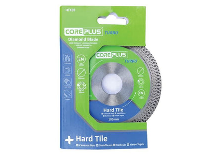 CorePlus CORDBHT105 HT105 Hard Tile Turbo Diamond Blade 105mm