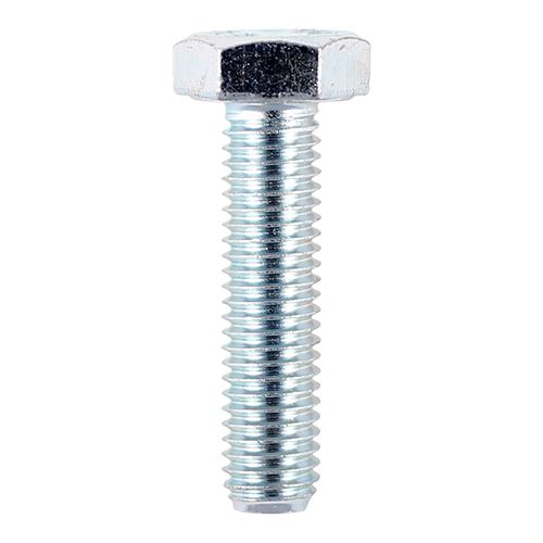 TIMCO Set Screws 8.8 DIN 933 - BZP M10 x 80 Silver Pack 100