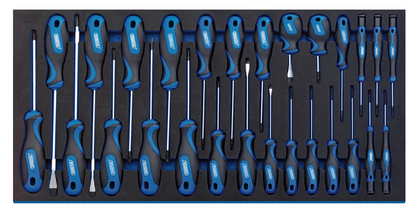 Draper 27PC SCREWDRIVER SET 63406 Soft Grip Screwdriver Set in Full Drawer EVA Insert Tray (27 Piece)