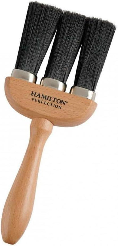 Hamilton 93mm 3 Ring Dusting Brush Soft Bristle Decorating Brush for Dust Removal Surface Preparation Painting and General Cleaning Applications