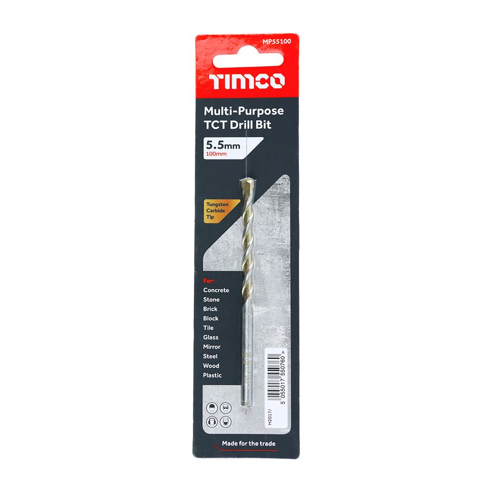 TIMCO TCT Multi-purpose Drill Bit 5.5 x 100 Pack 1