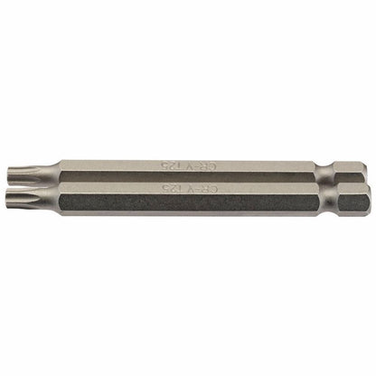 Draper 2PC 75MM T25 S/D.BIT 66849 1/4" hex. Draper TX-STARÂ® E Shank Insert Bits