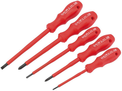 13668 Elora VDE Approved Screwdriver Set (5 Piece) 979 S-5K VDE Screwdrivers Professional Trade DIY Workshop Garage Use