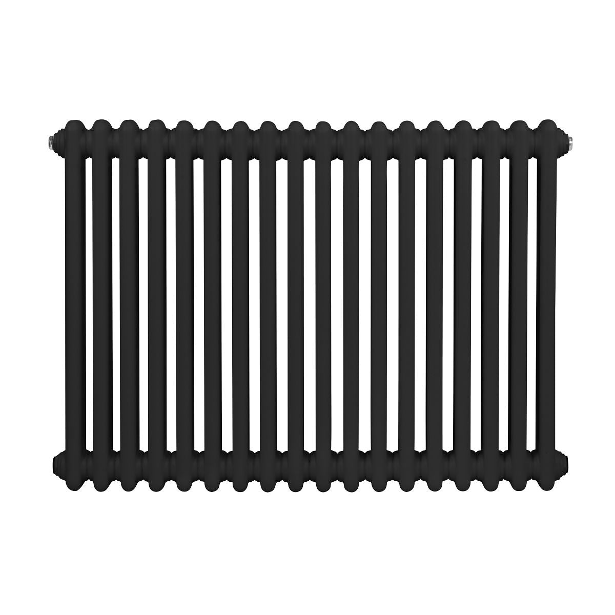 Baridi DH363 Horizontal Traditional 2 Column Radiator 600 x 832mm - Black | Steel | Horizontal traditional two column radiator delivers a BTU output