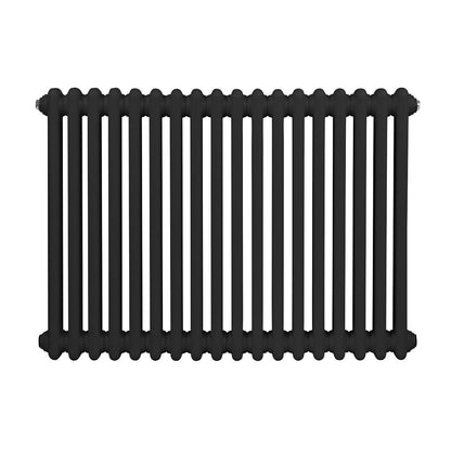 Baridi DH363 Horizontal Traditional 2 Column Radiator 600 x 832mm - Black | Steel | Horizontal traditional two column radiator delivers a BTU output