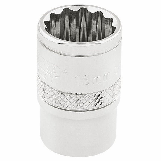 32776 Draper Expert Expert HI-TORQ 12 Point Socket, 3/8 Sq. Dr., 13mm D-MM/B 3/8 Sockets Professional Trade DIY Workshop Garage Use