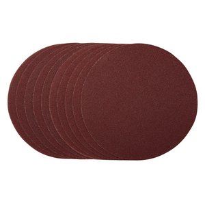 Draper 180MM SANDING DISC 80G 55204 55204 Sanding Discs, 180mm, Hook & Loop (Pack of 10)