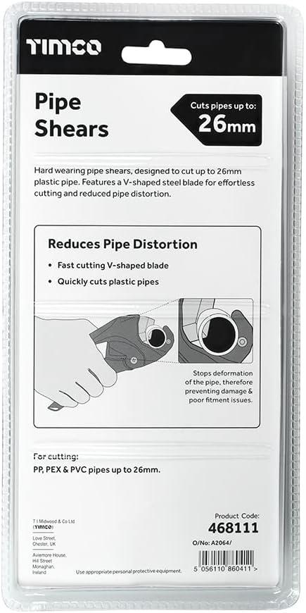 TIMCO Pipe Shears 0 - 26mm Pack 1
