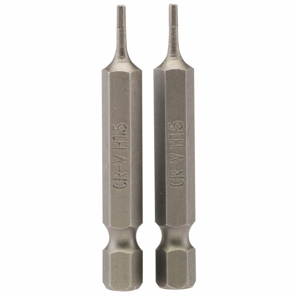 Draper 2PC 50MM 1.5MM HEX S/D BIT 64243 1/4" hex. Hexagonal E Shank Insert Bits