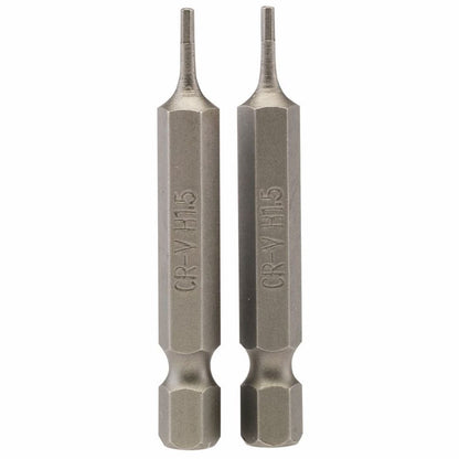 Draper 2PC 50MM 1.5MM HEX S/D BIT 64243 1/4" hex. Hexagonal E Shank Insert Bits
