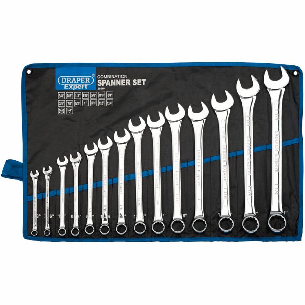 Draper 14PC COMBINATION SPANNER SETAF 29548 Draper Expert HI-TORQÂ® Imperial Combination Spanner Set (14 Piece)
